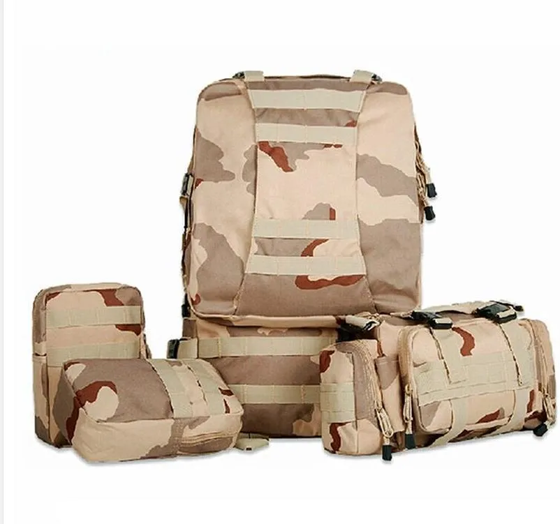 55L SPORT OUTDOOR 3D MOLLE 600D NYLON MILITAIRE USOPOP TACTICAL BACKPACK CAMPING RACKING RUCKSACK Mountaine d'alpinisme