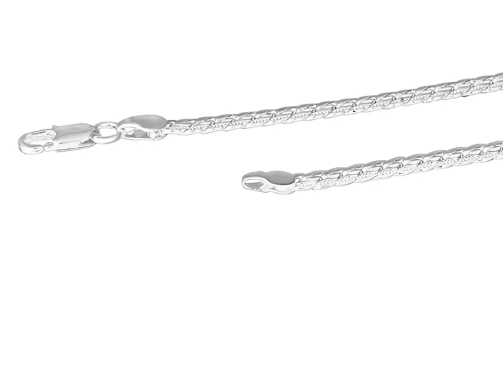 Collier en argent Sterling 925 pour femmes et hommes, nouvel arrivage, 6MM sur le côté, bijoux à la mode, chaîne à maillons, collier 281O