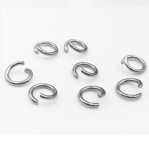 Anneau de saut ouvert en argent terne, 1000 pièces, anneaux fendus, recherche de bijoux pour la fabrication de bijoux 5mm273l