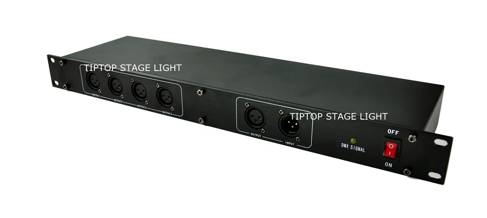 TIPTOP Stage Light TP-D05 DMX 4 Road Way Splitter Voltage Isolation Technology Protection Circuit Port CE ROHS Stage Controller
