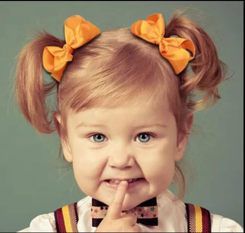 3 inç Bebek Katı Grogren Kurdele Saç Yaylar Elastik Saç Bantları Bebek Kız Saç Aksesuarları Boutique Yaylar BABY Bantlar 196 Renk 50 adet