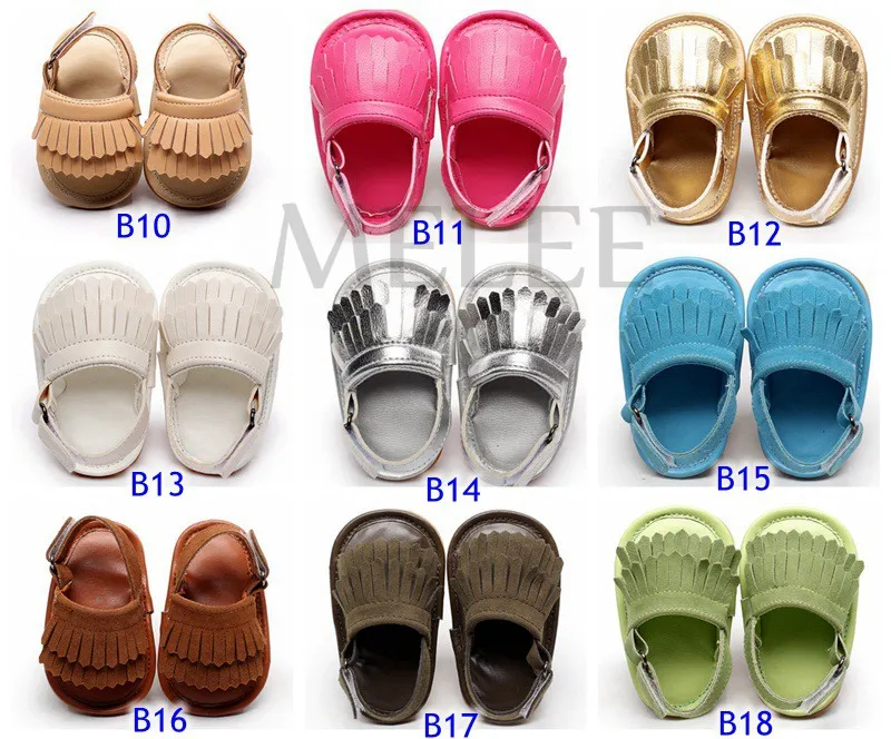 Neue hohe qualität 2016 Sommer baby mokassins sandalen weiche sohlen und elastische baby RUBBLE schuhe prewalker Säuglingsbabys Schuhe 44 farben