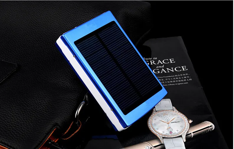 Solar Power bank Real 15000mah Double USB Portable Solar  PowerBank for xiaomi smartphone