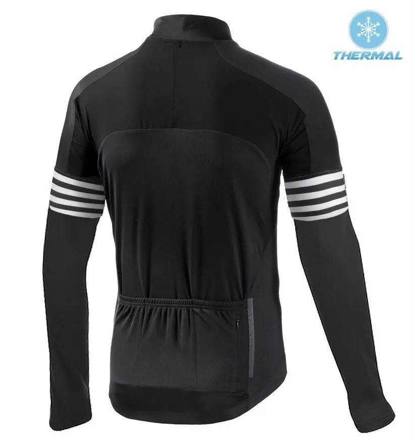 2024 Black Winter Thermal Fleece Cycling Jersey MTB Bike Cycling Long Sleeve Ropa Ciclismo Invierno Hombre Maillot