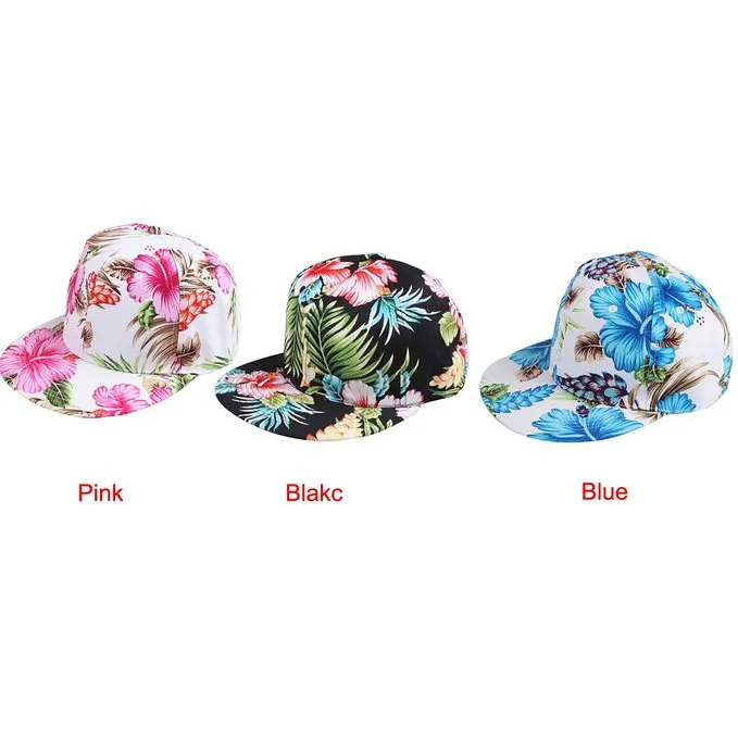 Flower Snapback Hat Cap Floral Print Baseball Cap 265n