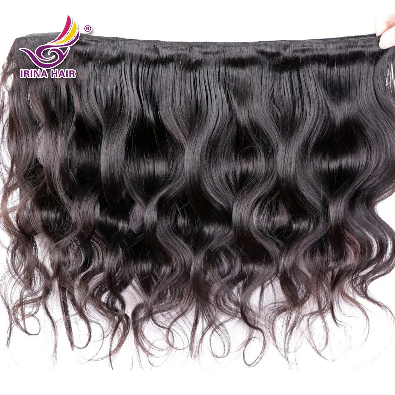 Free middle 4*4 top lace closure body wave with Virgin Malaysian silky straight human hair weft soft remy vody wave weave