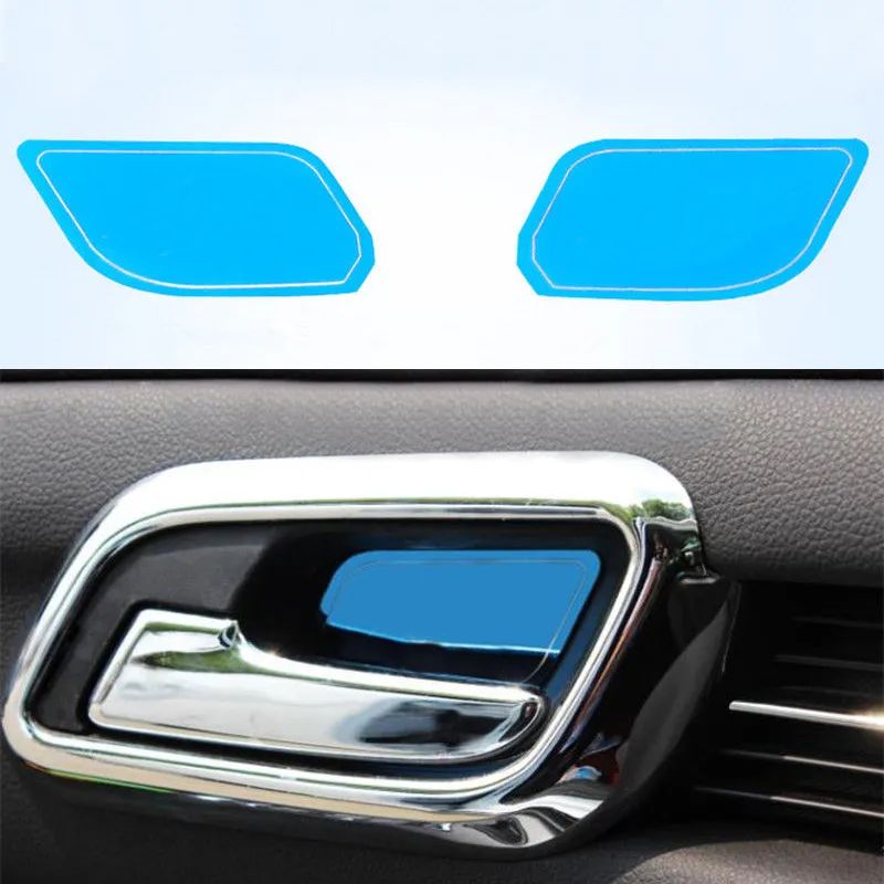 4X For Chevrolet Malibu 2016 Blue Steel Door Inside Door Bowl Trim decoration