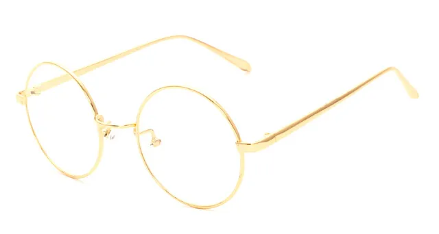 Totalmente NUEVO coreano retro borde completo marco de gafas de oro nerd fino METAL PREPPY STYLE gafas vintage computadora redonda UNISEX blac247j