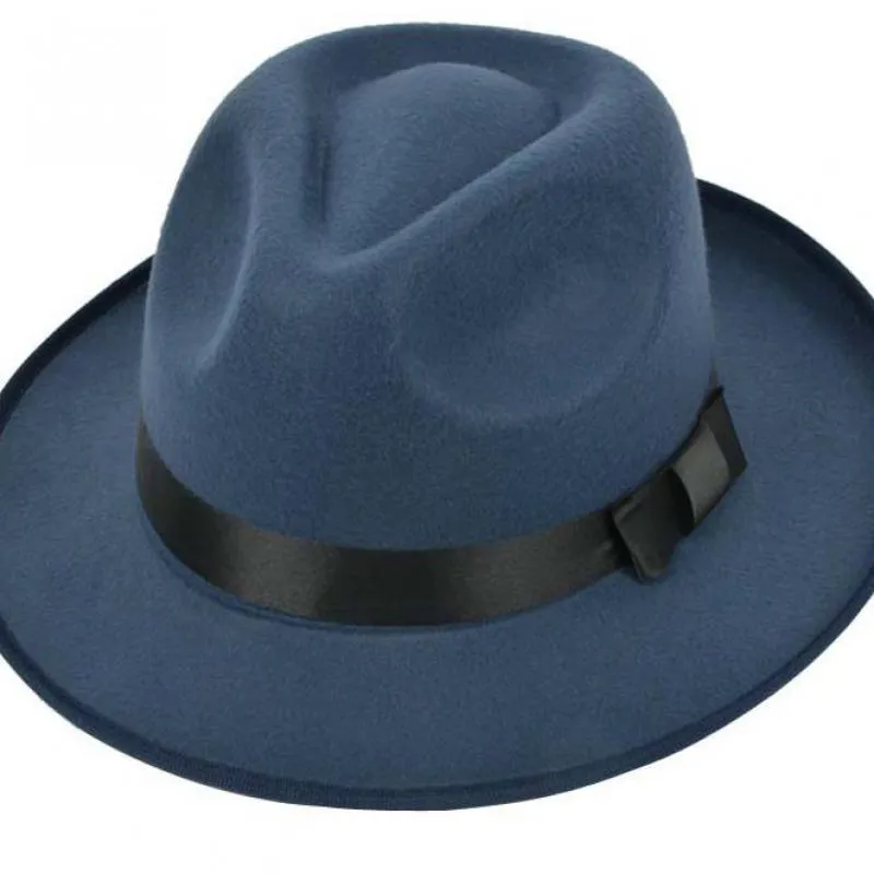 Whole-YOCCAS le long du chapeau d'hiver casquette de Jazz Vintage visière de scène hommes britanniques Sombreros Para Hombres chapeaux Fedora noirs pour hommes 2407