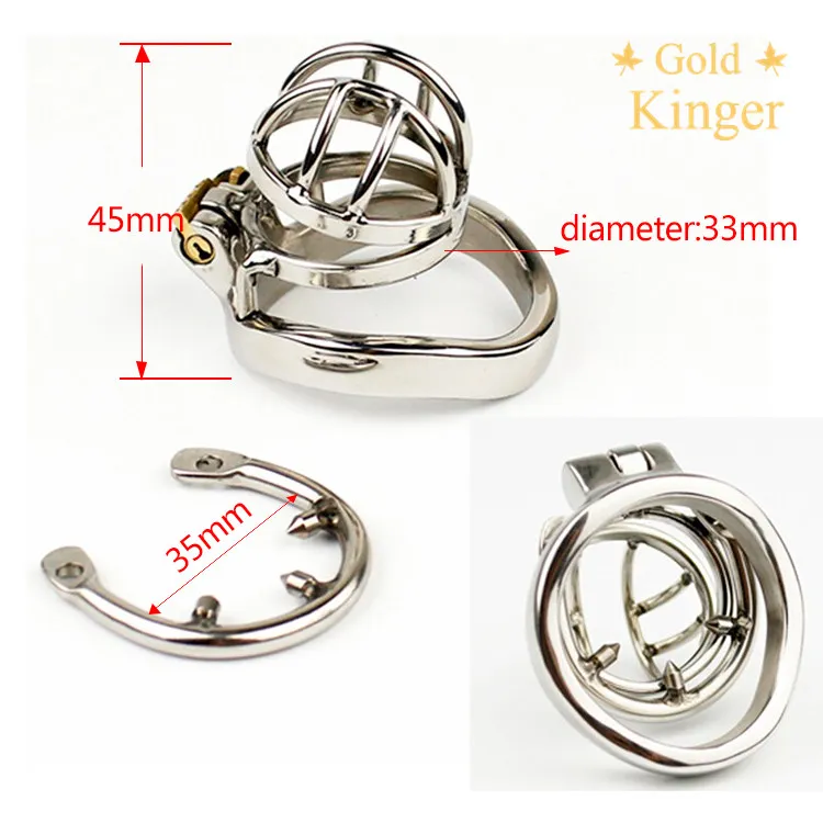 316 stainless steel Cock Super small sissy Cage Chastity with Anti-off ring Device Bondage Fetish Device Penis ring A274-1