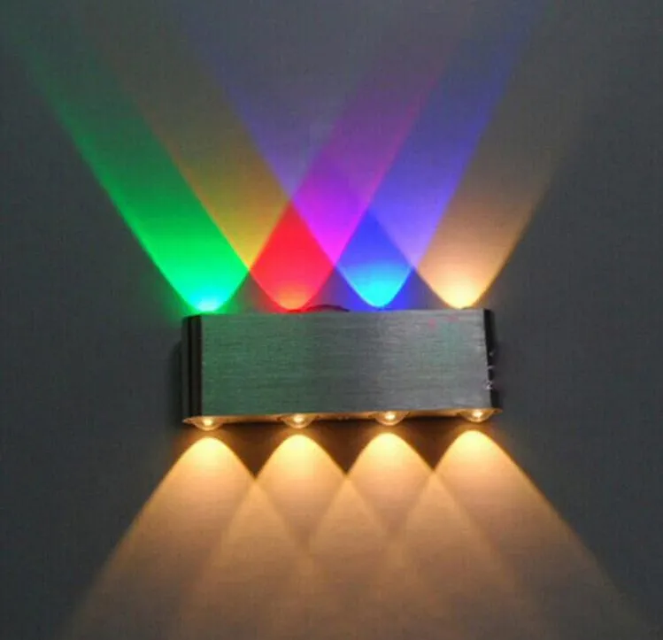 실내 패션 LED 벽 램프 8W 따뜻한 차가운 화이트 그린 블루 레드 장식 보루 침실 빛 독서 벽 램프 장식 빛 AC85 ~ 265V