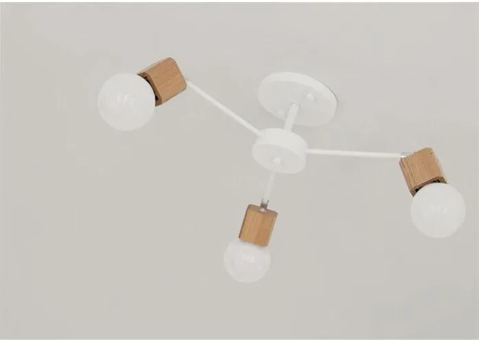 Modern minimalistisk LED -taklampor Träjärnkrona Belysning för vardagsrum sovrum barn rum224v
