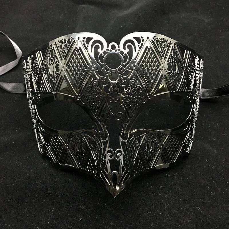 Máscaras de festa preto prata branco ouro diamante metal casal amantes masquerade máscara conjunto homens mulheres cisne fantasma halloween festa de casamento 238q