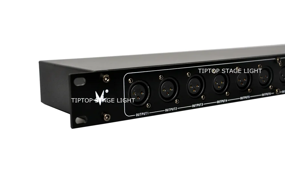 TP-D06 DMX 8 Channel Output DMX Splitter,90V-240V Lighting Control,15W Dmx Splitter Control,Specially Design Stage Lights