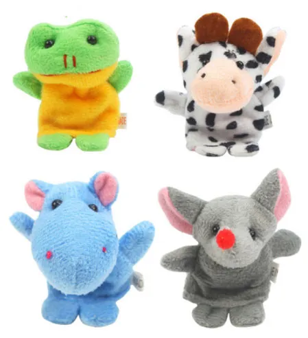 Baby Stuffed Plush Toy Finger Puppets Tell Story Animal Doll Hand Puppet Kids Toys Children Gift With 10 Animal Group HH7-92