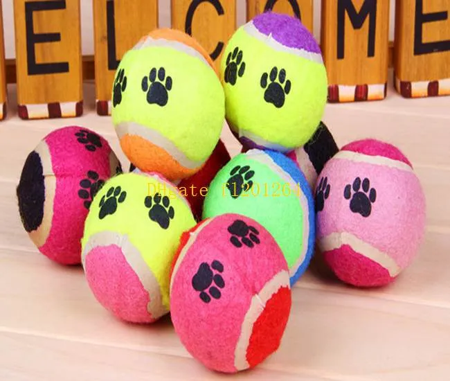 Cheapest Pet Dog Toy Tennis Balls Run Catch Throw Play Toy Chew Toys random colors