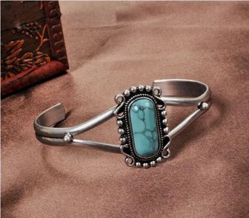 Victoria wieck Luxury Women Jewelry 925 Silver Filled Adjustable opening Turquoise bella's Bracelets for love gift306Q