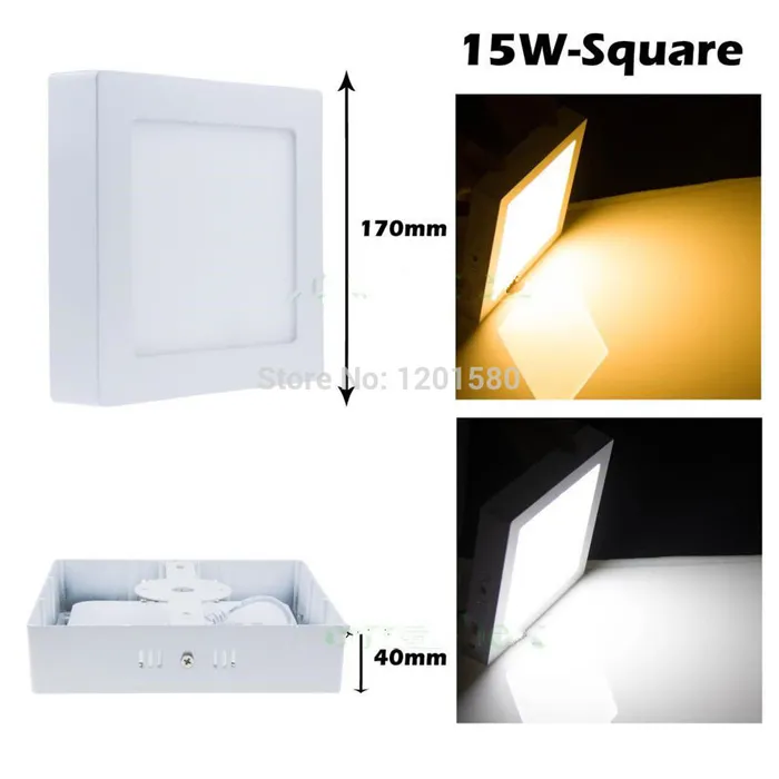 9W/15W/25W Round/Square Led Panel Light Surface Mounted Downlight lighting Led ceiling down AC 110-240V + Driver