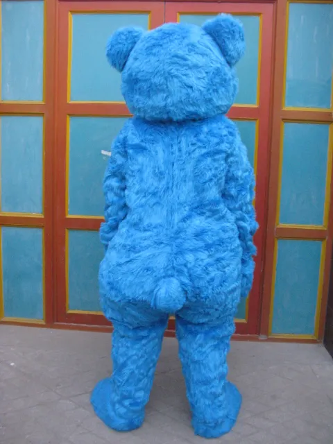 High quality Blue teddy bear mascot costume fancy carnival costume 