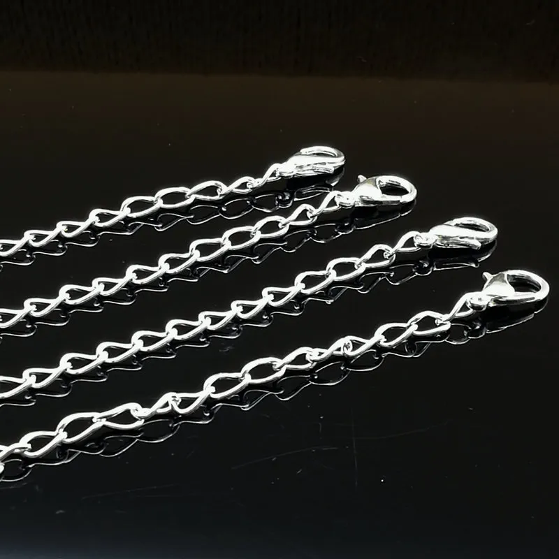 Silver Plated Chain Chain Extenderlobster Clop Fashion Act O papel de Is é um colar de colar de sabor Chain283v