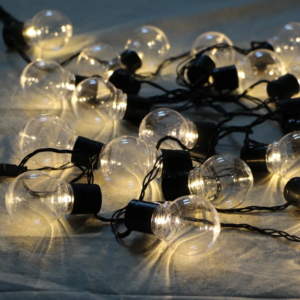 عيد الهالوين الجدة 20 LED G45 Globe Connectable Festoon Party Ball Lamps LED LED Christmas Lights Fairy Wedding Garden Pendant G297C