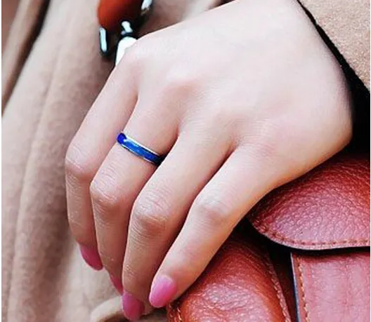 Epack spedizione gratuita moda mood ring cambiando i colori anelli taglia 16 17 18 19 20 in acciaio inox