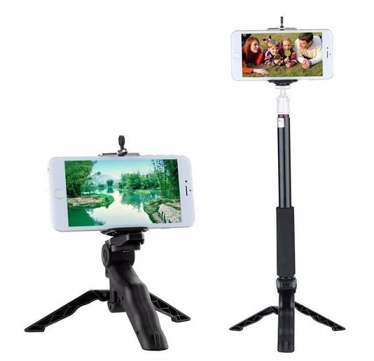 Universal Mini Tripod 75" Rotation Desktop & Handle Stabilizer For Mobile Phone Camera With Cell Phone Holder and Tripod Adapter