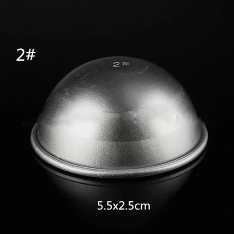 20 pz / set 3D Lega di Alluminio Sfera Sfera Bomba da Bagno Stampo Torta Budini Pan Teglia Stampo Pasticceria 3 Dimensioni2816