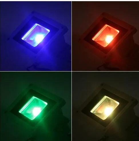 Su geçirmez 10W RGB LED Taşkın Işık + Uzaktan Kumanda L001