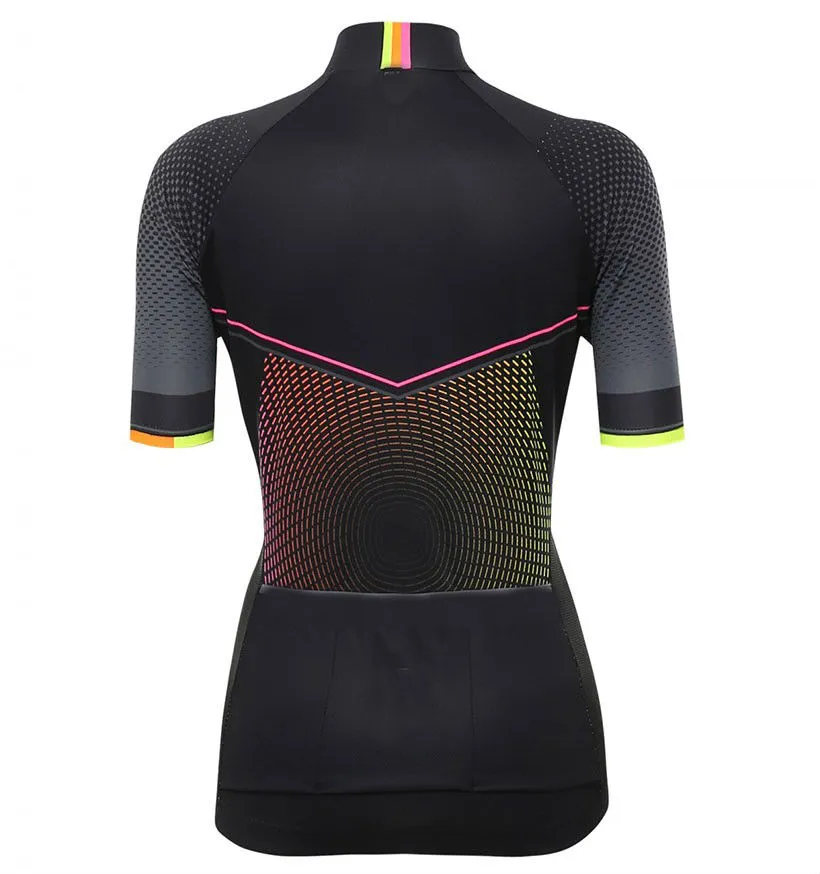 Kobiety Black Pro Team Jersey i BIB Shorts Oddychane Ropa Ciclismo Mujer Mtb Munforms Tun Cycliste Pro 20222502