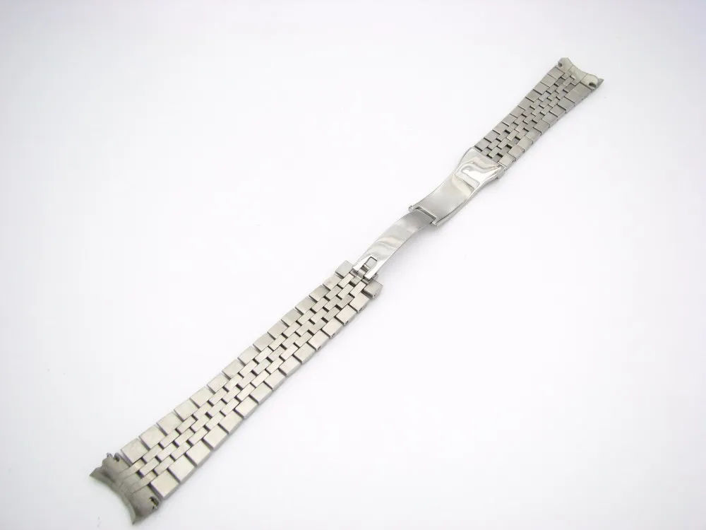 20mm 316L Stainless Steel Jubilee Silver TwoTone Gold Wrist Watch Band Strap Bracelet Solid Screw Links Curved End270J