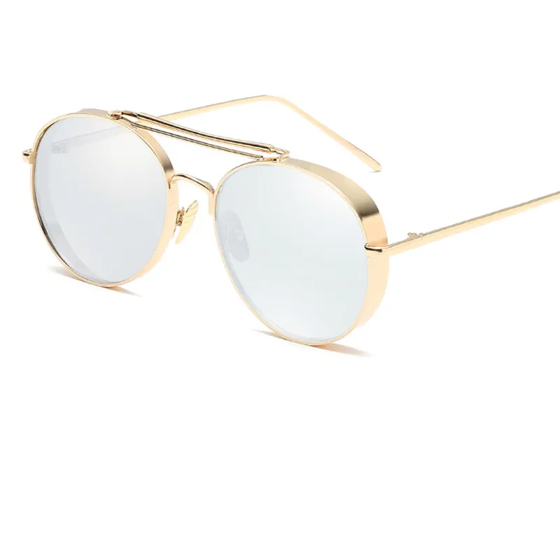 Novo 2017 Moda Steampunk Óculos De Sol Mulheres Mens Marca Designer Clip On Sunglasse Espelho Zonnebril Mannen UV400 Y23232d