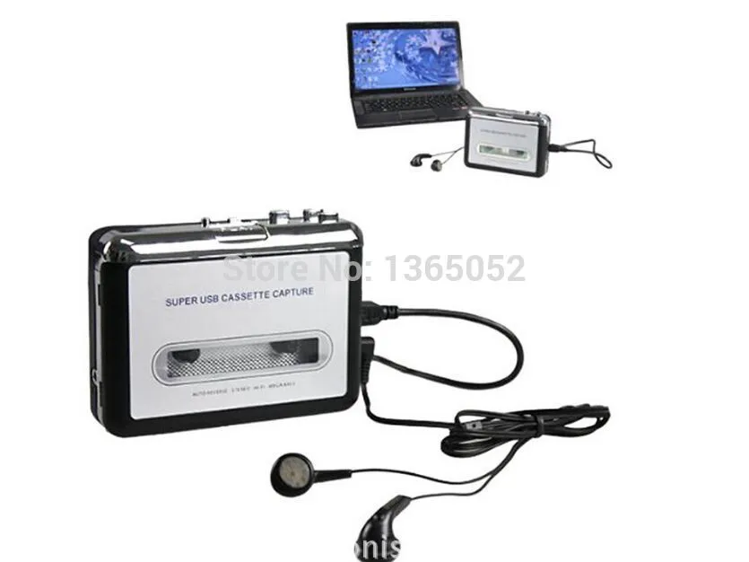 cassette player USB Cassette to MP3 Converter Capture Audio Music Player Convert music on tape to Computer Laptop  OS EZ220