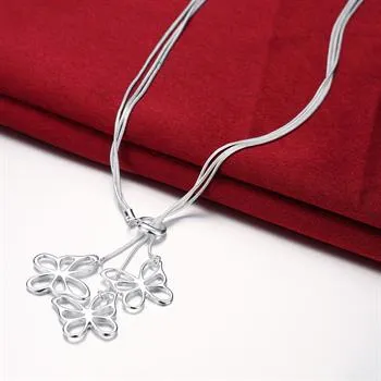Großverkauf - Kleinster Preis des Einzelverkaufs Weihnachtsgeschenk 925 silberne Art und Weise Schmucksachen freies Verschiffen Halskette N53