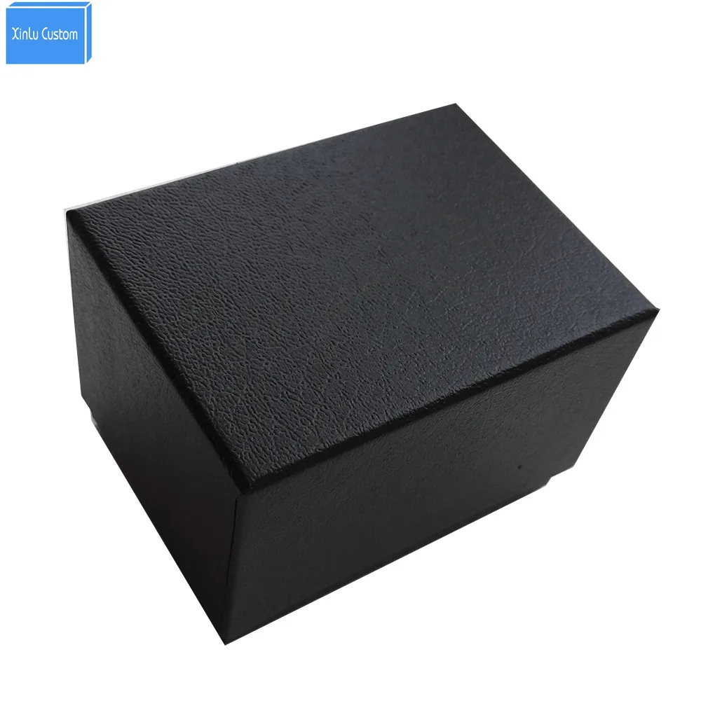 ジュエリーウォッチボックス用の黒い段ボールボックスカスタムロゴピロースペシャル全体の販売caixa para relogio saat kutusu chin2760