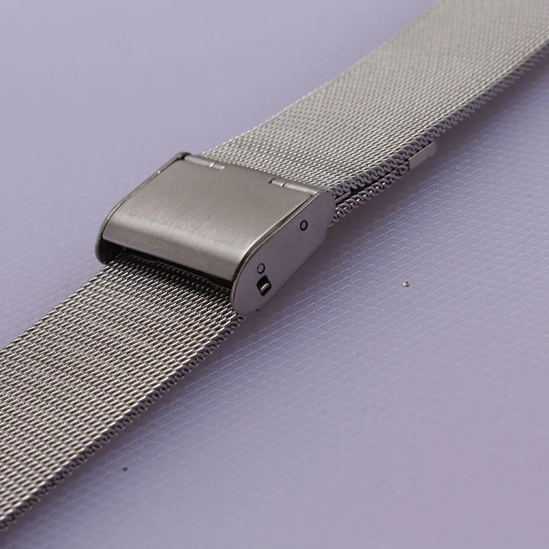 Bracelet de montre boucle pliante crochet fermoir nouveau acier inoxydable milanais maille montre-bracelet bandes sangles montre Bracelet 14mm 16mm 18mm 20mm 2255L
