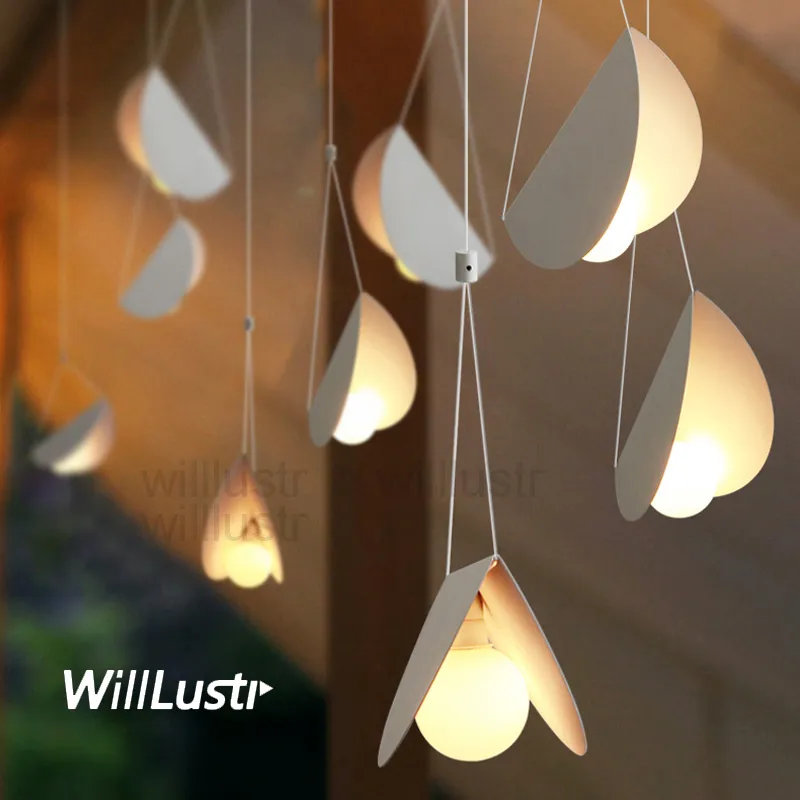 Lampe à suspension en papier plié volant moderne en métal origami art fer LED éclairage suspendu café salle à manger restaurant el bar suspens2552