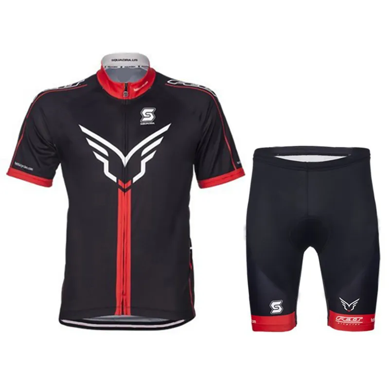 FELT team Maglia da ciclismo Tuta a maniche corte Camicia con bretelle set da uomo estivo traspirante abbigliamento da mountain bike Indossare imbottitura in gel 3D H1192h