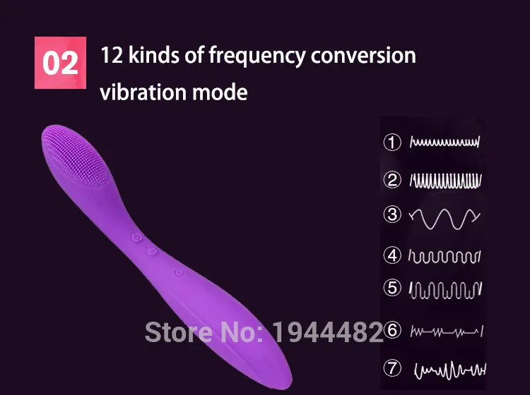 Вибратор для клитораG Spot Вибратор Волшебная палочка-массажер Секс-продукт для женщинДвойной двигатель12 видов частоты USB-зарядкаВода5990291