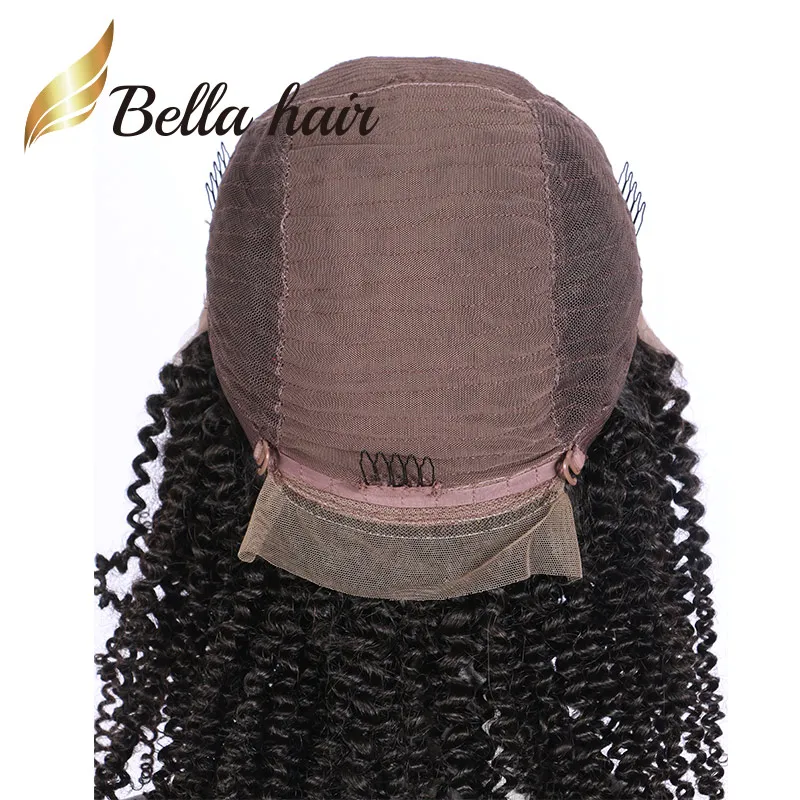100% indiano cabelo humano lace peruca afro kinky enrolamento cheia dianteira perucas bellahair