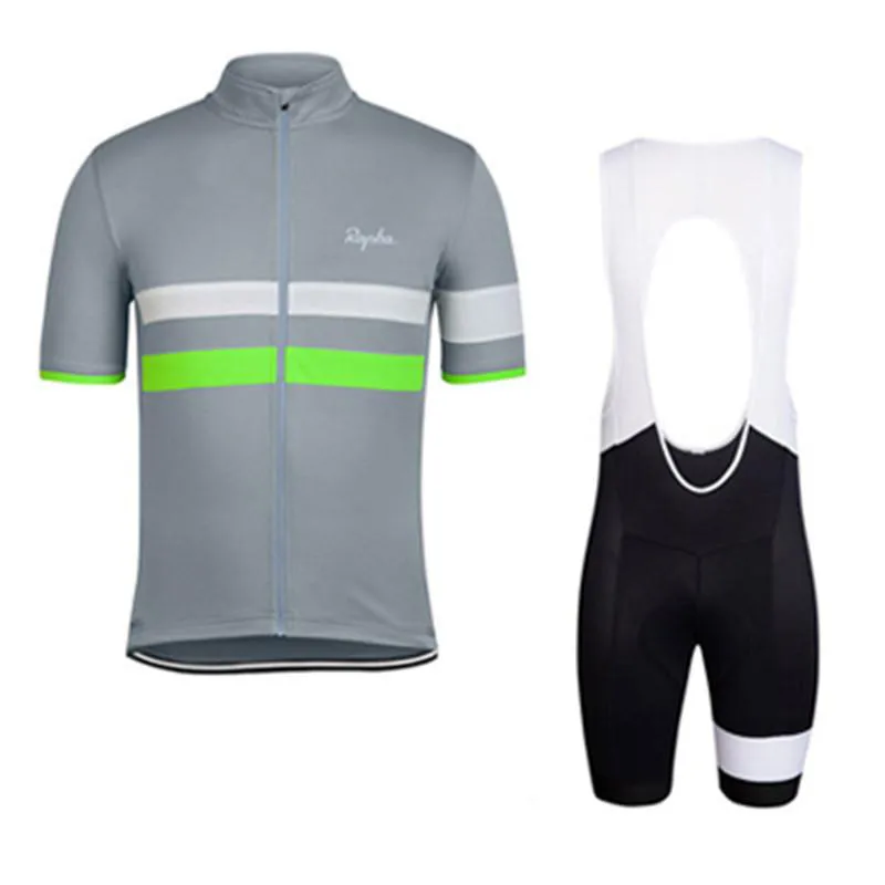 2021 Rapha Team Sommer-Mountainbike-Kurzarm-Radtrikot-Set, atmungsaktiv, schnell trocknend, Herren-Reithemden, Träger-/Shorts-Set Y21031808