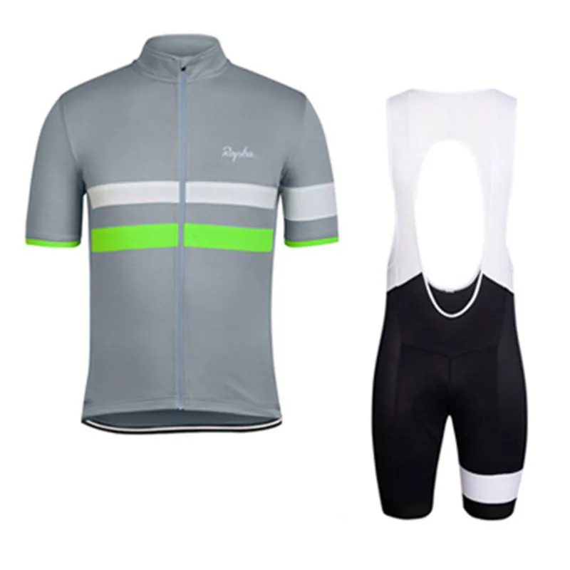 2021 Rapha Team zomer mountainbike korte mouwen wielertrui kit ademende sneldrogende mannen rijden shirts bib/shorts set Y21031808