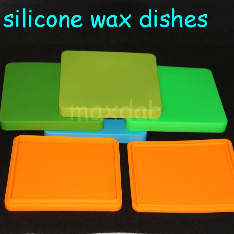 flat silicone bho containers wax oil concentrate pizza box shaped container Shatter storage jar
