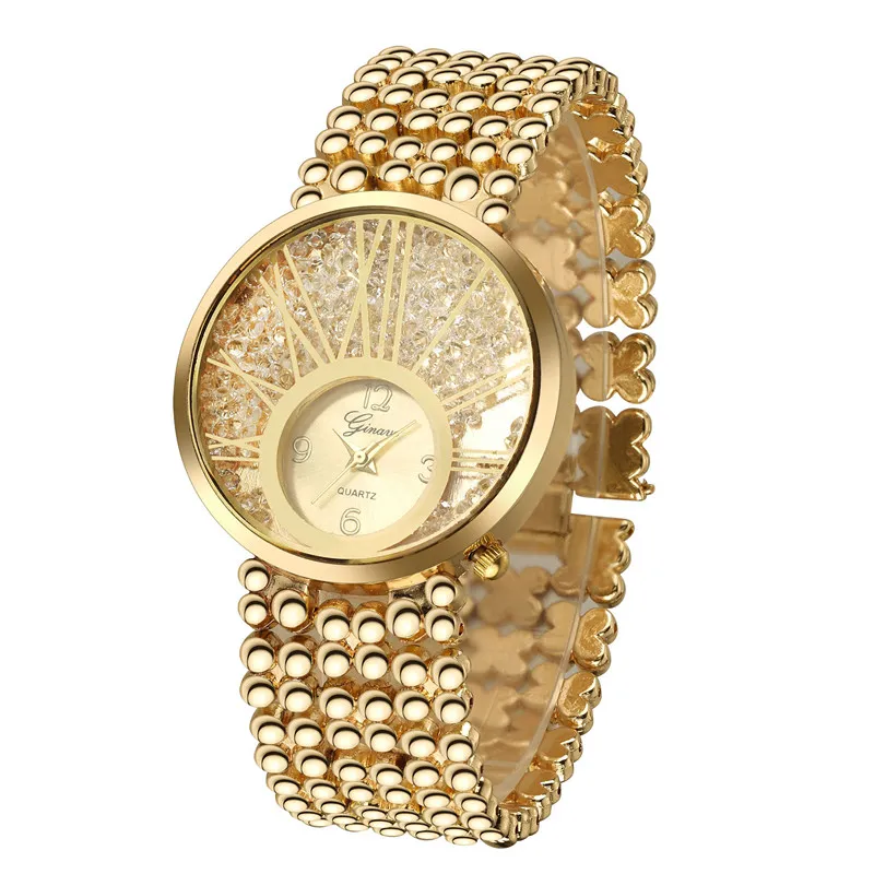 Nuovi orologi alla moda da donna Set di bracciale in oro 18 carati L'orologio è molto elegante e bello da spettacolo Charm217y da donna