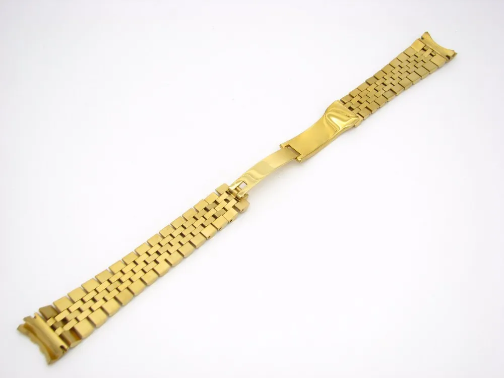 CARLYWET 20mm acciaio inossidabile 316L Giubileo argento bicolore orologio da polso in oro cinturino cinturino cinturino solido collegamenti a vite estremità curva288L