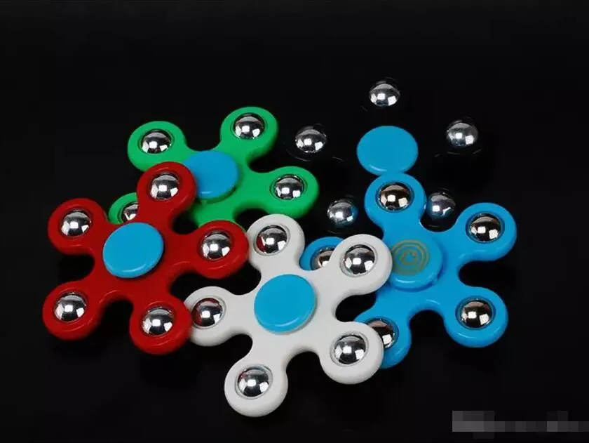 Gyro Parmak Spinner Otizm Için Fidget Plastik EDC El / DEHB Anksiyete Stres Giderici Odak Oyuncaklar Hediye 5 Renk el spinner 5 yıldız tri spinner