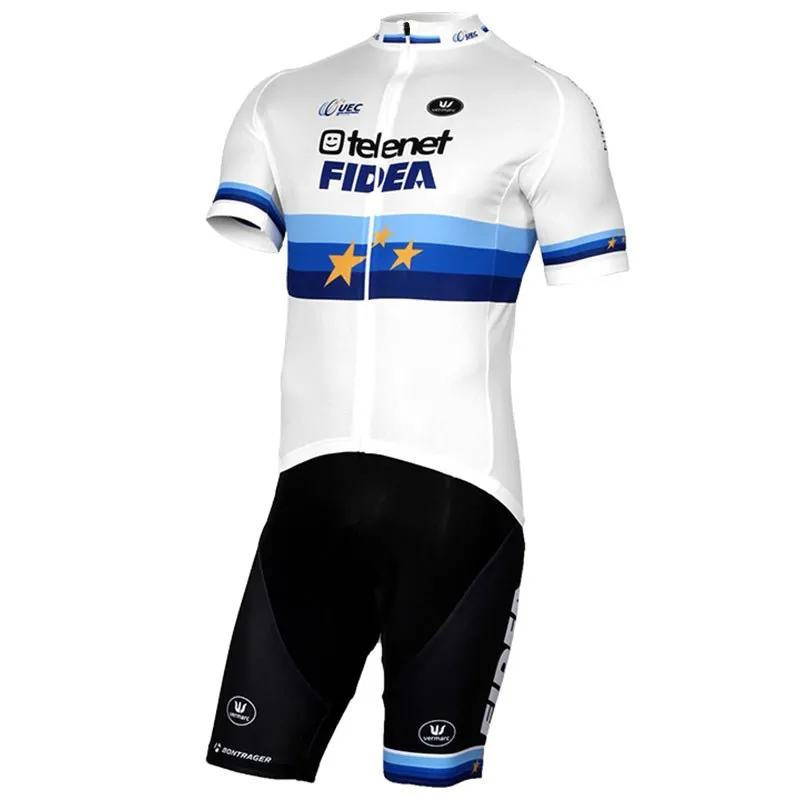 Europejski UEC Cycling Jersey Zestaw dhampion męs