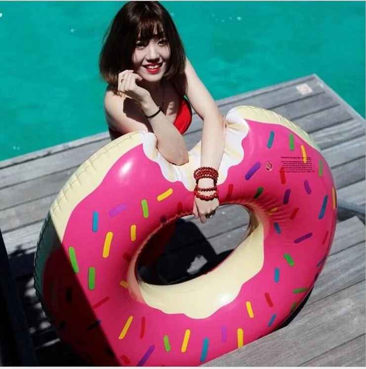 120cm floating Donut Swimming ring 48 inch Gigantic Donut Swimming Float Inflatable Swimming Ring Adult Pool Floats