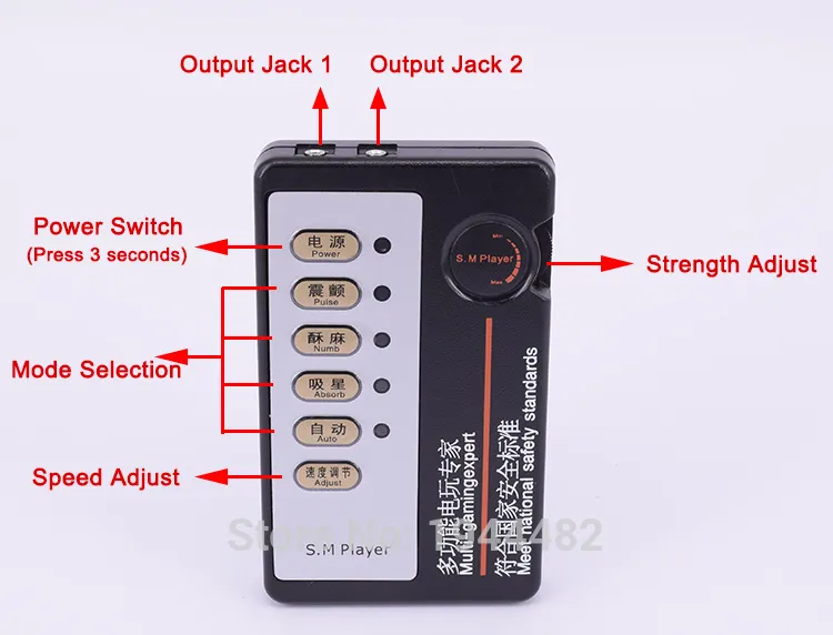 Anneaux de pénis à électrochoc Produits de sexe Électrique Stimuler le plug anal en métal Anneau d'agrandissement du pénis Estim Plug Anal Sex Toys Pour Ma1903949