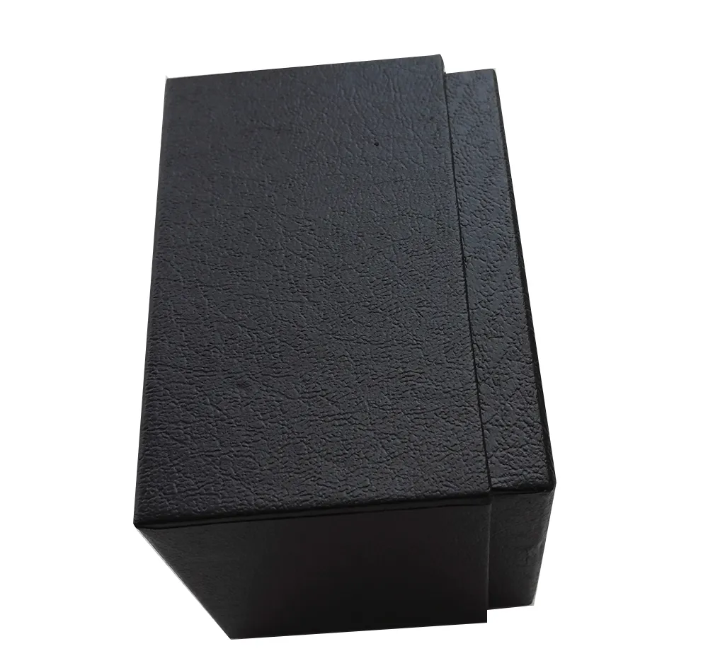 Schwarzer Karton mit individuellem Logo, PU-Kissen, speziell für Schmuck, Uhrenboxen, ganzer Verkauf, caixa para relogio saat kutusu chin281M